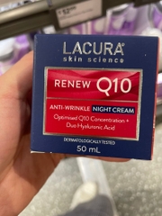 Kem dưỡng da chống nhăn ban đêm LACURA Renew Q10 Anti-Wrinkle Night Cream 50ml