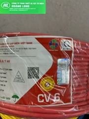 giá 50 mét dây điện Cadivi CV 6 đơn 7 sợi đồng chính hãng