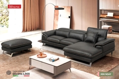 Bộ Sofa góc nhập khẩu da bò Italia Divano L368