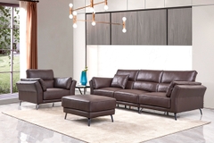 Ghế Sofa Góc chất liệu da bò Ý nhập khẩu Divano L-808 màu Camel