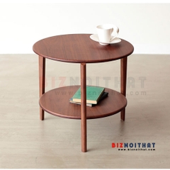 Combo Bộ bàn trà tròn gỗ óc chó gồm 3 bàn, BT-OC3