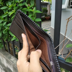 Ví Bàn Tay Cá Sấu Đan Viền Siêu Bền VS1V03N