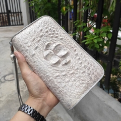 Ví dài cầm tay 2 khuôn size 22*12 cm [CÁ SẤU BẠCH TẠNG KHOANG ĐẸP ĐỘC]