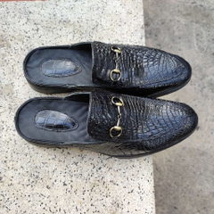Giày sục Da cá sấu đẹp đẳng cấp. Da bắp có vân đẹp linh hoạt!