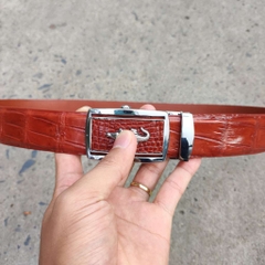 Nịt da Cá sấu - Dây liền hông rất dễ dùng! (mặt bạc)