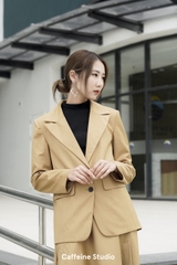 Button Blazer - Camel