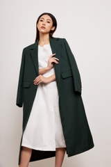 Button Long Blazer - Green