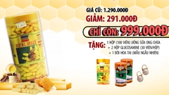 COMBO 1 SỮA ONG CHÚA ROYAL JELLY (365 V) - tặng 1 Sữa ong chúa Royal Jelly (Costar 100 viên)+2 Glucosamine( Costar 30 viên)+1 Đôi hoa tai