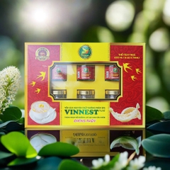 Yến Sào Đường Phèn Nguyên Chất 15% VINNEST PLUS (Hộp 6 lọ)