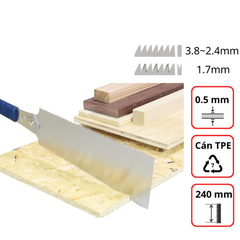 Cưa tay 2 lưỡi cán nhựa xanh Nhật Gyokucho RZ661