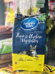 Hạt Snappy Tom dinh dưỡng cho mèo 1.5KG | Hạt cho mèo Snappy Tom Topping cá cơm.