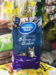 Hạt Snappy Tom dinh dưỡng cho mèo 1.5KG | Hạt cho mèo Snappy Tom Topping cá cơm.