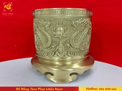 Bộ đồ thờ bằng đồng vàng mộc chạm rồng - Đỉnh 45, 50, 55, 60, 70cm...