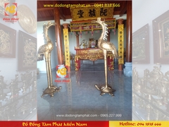 Đôi hạc chầu bằng đồng đỏ bàn giao cho khách hàng tại Nghệ An