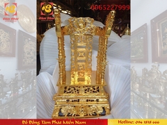 Ngai thờ gia tiên bằng đồng mạ vàng 24k cao 81cm