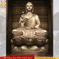 Tượng đồng Phật Thích Ca cao 3m6 nặng 5 tấn cho nhà chùa