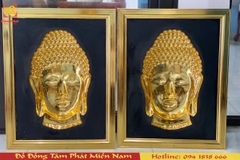 Tranh tượng Phật Thích Ca 3D dát vàng 9999 đẹp cổ kính tại Tâm Phát Miền Nam