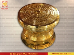 Trống đồng Ngọc Lũ mạ vàng 24k đường kính 10cm