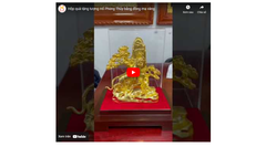 Hộp quà tặng tượng Hổ Phong Thủy bằng đồng mạ vàng