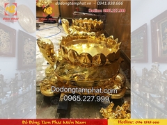 Tượng rùa phong thủy bằng đồng mạ vàng 24k nặng 50kg