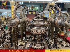 Đôi Hạc thờ khảm tam khí tại Phòng Thờ Bác Hồ Sân Bay Tân Sơn Nhất