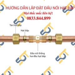 Nối Ren Ngoài 3/8 (17), 1 Đầu Ren 1 Đầu Côn Lõm Hạt Bắp NPT Nối Ống Đồng, Ống PU