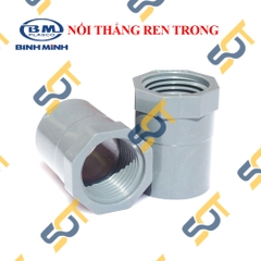 Nối Nhựa PVC Trơn Dán + Ren Trong 21 27 - Thương Hiệu Bình Minh