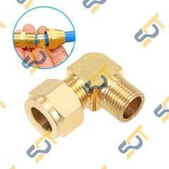 Co Ren Ngoài 3/8 (17), 1 Đầu Ren 1 Đầu Côn Lõm Hạt Bắp NPT Nối Ống Đồng, Ống PU