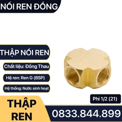 Thập Ren Trong Đồng, Đầu Nối Chữ Thập 4 Ngã Ren Trong Đồng Thau