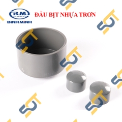 Đầu Bịt Nhựa PVC Trơn 21 27 34  - Thương Hiệu Nhựa Bình Minh