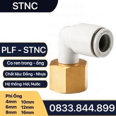 Co Ren Trong Nối Nhanh, PLF Ren Trong Cắm Ống STNC Ống 4 6 8 10 12 16 - Màu Trắng (Chính Hãng)