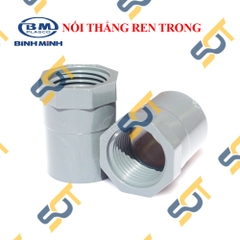 Nối Nhựa PVC Trơn Dán + Ren Trong 21 27 - Thương Hiệu Bình Minh