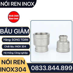 Bầu Giảm Ren Trong Inox 304, Măng Sông Thu Inox SUS 304