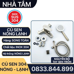 Củ Sen Tắm Nóng Lạnh Inox 304, Bộ Củ Sen Tắm Inox 304 Nóng Lạnh Cao Cấp Lắp Đặt Nhà Tắm