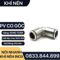 IPV Co Nối Nhanh Cắm Ống Inox, Nối Co 90 Độ Hai Đầu Cắm Ống IPV Inox 304