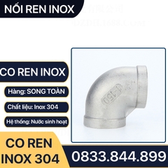 Co Inox 304, Cút Ren Trong Inox 304 Hai Đầu Ren Trong