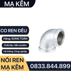 Co Ren Trong Mạ Kẽm, Co Nối Hai Đầu Ren Trong Sắt Mạ Kẽm