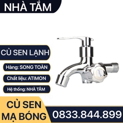 Củ Sen Lạnh Mạ Crome, Củ Vòi Sen Tắm Hợp Kim CSL 08 - Phi 21