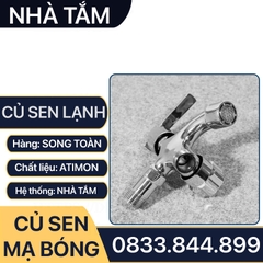 Củ Sen Lạnh Mạ Crome, Củ Vòi Sen Tắm Hợp Kim CSL 08 - Phi 21