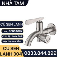 Củ Sen Lạnh Inox 304, Củ Sen Tắm Inox SUS304 - Thân Đúc Dày