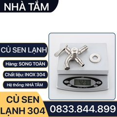 Củ Sen Lạnh Inox 304, Củ Sen Tắm Inox SUS304 - Thân Đúc Dày