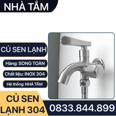 Củ Sen Lạnh Inox 304, Củ Sen Tắm Inox SUS304 - Thân Đúc Dày