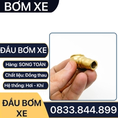 Đầu Hơi Bơm Xe Đồng Vàng, Đầu Bơm Xe Nối Nhanh Đồng Thau