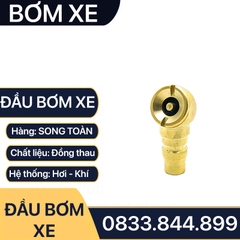 Đầu Hơi Bơm Xe Đồng Vàng, Đầu Bơm Xe Nối Nhanh Đồng Thau