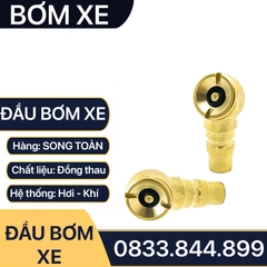 Đầu Hơi Bơm Xe Đồng Vàng, Đầu Bơm Xe Nối Nhanh Đồng Thau