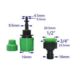 Đầu Nối Nhanh Ống Phun Sương, Bộ Nối Nhanh Vòi Cấp Nước Cắm Đuôi Ống 5x8 mm