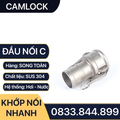 Khớp Nối Nhanh Camlock Đầu C, Đầu Nối Nhanh Camlock Áp Lực Cao Inox 304 Type C