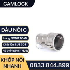 Khớp Nối Nhanh Camlock Đầu C, Đầu Nối Nhanh Camlock Áp Lực Cao Inox 304 Type C