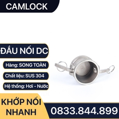 Khớp Nối Nhanh Camlock Đầu DC, Đầu Nối Nhanh Camlock Áp Lực Cao Inox 304 Type DC