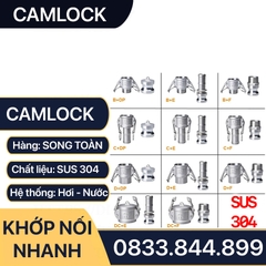 Khớp Nối Nhanh Camlock Đầu C, Đầu Nối Nhanh Camlock Áp Lực Cao Inox 304 Type C